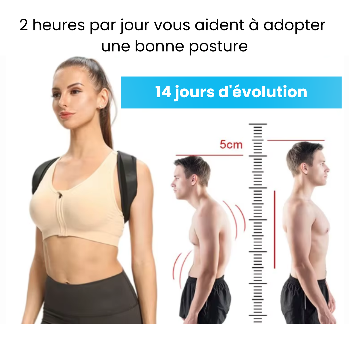 Ceinture correctrice de posture ergonomique