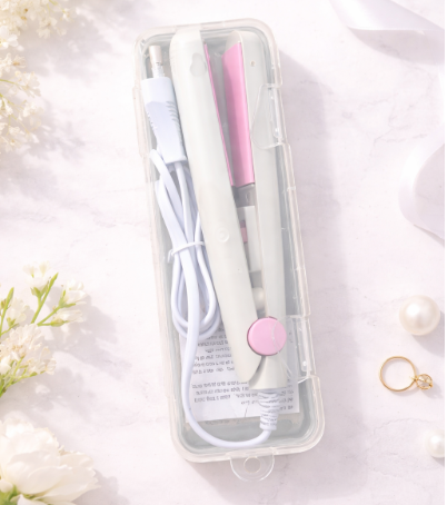 Mini fer à lisser et boucleur en céramique, rechargeable USB,  Ions négatifs anti-frisottis (Prise EU)