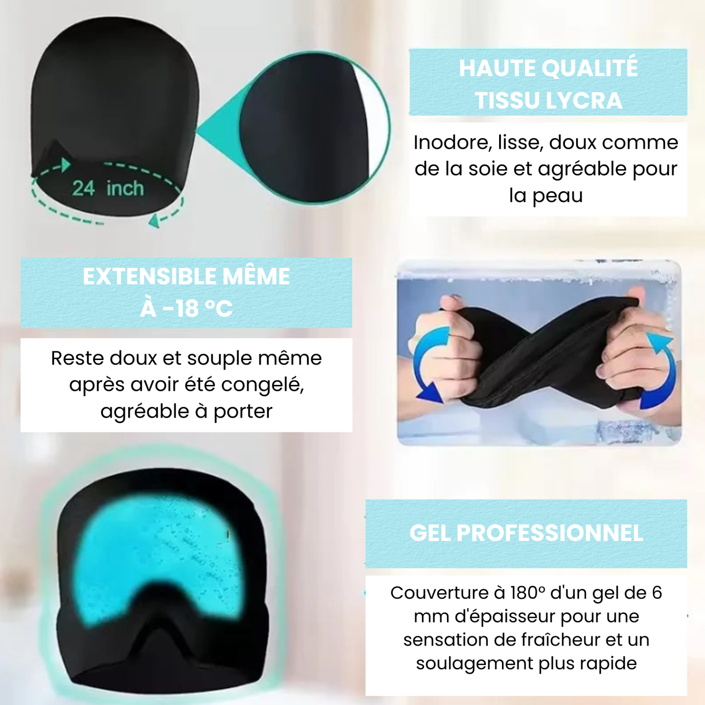 Masque gel migraines & tensions