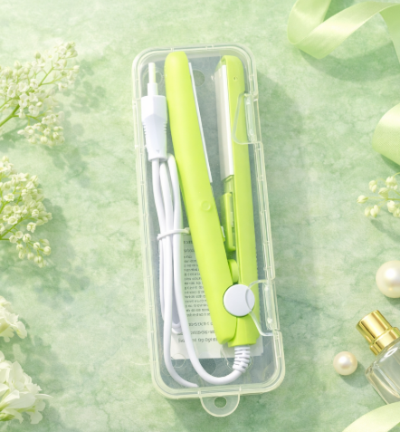 Mini fer à lisser et boucleur en céramique, rechargeable USB,  Ions négatifs anti-frisottis (Prise EU)